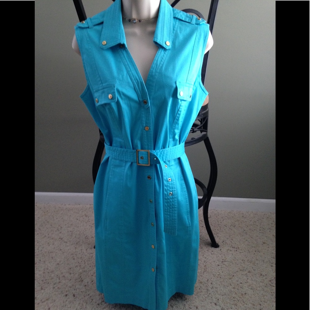 SALE!!  Calvin Klein blue sleeveless dress